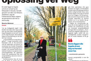 PvdA Gouda kaart tegel problematiek fietspaden wederom aan